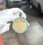 10k/14k gold custom medallion style pendant | color optional - Image 13