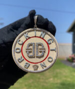 10k/14k gold custom medallion style pendant | color optional - Image 3