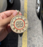 10k/14k gold custom medallion style pendant | color optional - Image 12