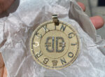 10k/14k gold custom medallion style pendant | color optional - Image 4