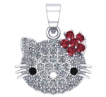 10K Gold VS Diamond Hello Kitty Pendant