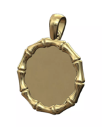 10K Gold Bamboo Picture pendant - Image 3