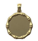 10K Gold Bamboo Picture pendant