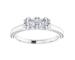 14K White 9/10 CTW Lab-Grown Diamond  Band | white or yellow gold - Image 2