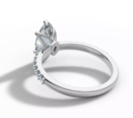 1ct 14k gold VVS Solitaire Marquise Engagement Ring Tulip Head 6 Claws - Image 3