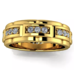 14k Gold watch band style VS Diamond ring - Image 5