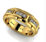 14k Gold watch band style VS Diamond ring - Image 6