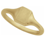 14K Yellow or White Signet Ring | Initial - Image 8