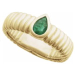 14K White or yellow Natural Pear shaped  Ring - Image 8