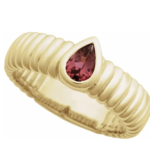 14K White or yellow Natural Pear shaped  Ring