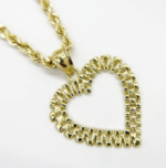 10k Solid Gold Rolex Heart Pendant | chain included - Image 3