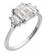 4K Yellow or White  1 1/2 CTW Lab-Grown Diamond Engagement Ring