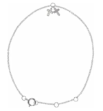 14K Yellow .03 CTW Natural Diamond Cross 6 1/2-7 1/2" Bracelet/Anklet - Image 2