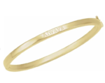 14K Yellow Engravable 5mm Tube Hinged Bangle 7" Bracelet - Image 5
