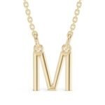 14K gold Initial Pendant W/ Chain | A-Z Available | White gold,yellow gold & Rose gold - Image 3