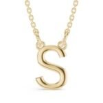 14K gold Initial Pendant W/ Chain | A-Z Available | White gold,yellow gold & Rose gold