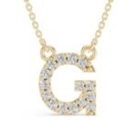 10K Gold Natural VVS E/F Color Initial A-Z Pendant W/chain |White,Rose or yellow gold - Image 11