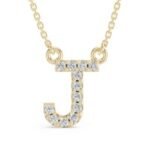 10K Gold Natural VVS E/F Color Initial A-Z Pendant W/chain |White,Rose or yellow gold - Image 10