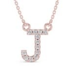 10K Gold Natural VVS E/F Color Initial A-Z Pendant W/chain |White,Rose or yellow gold - Image 8