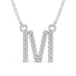 10K Gold Natural VVS E/F Color Initial A-Z Pendant W/chain |White,Rose or yellow gold - Image 3